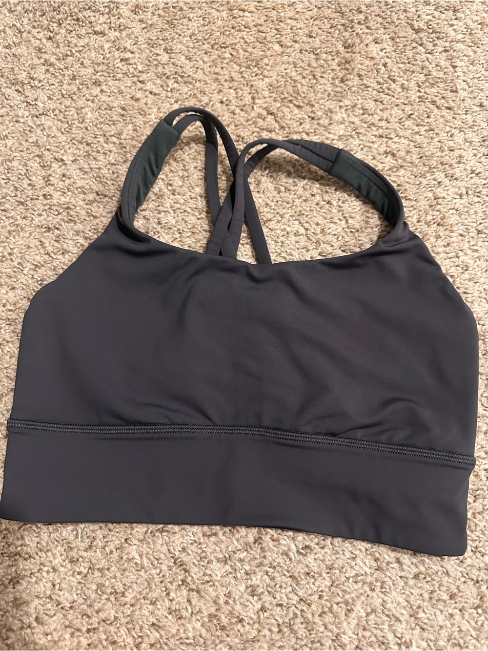 Lululemon Energy Bra Size 6 Graphite Grey - Picture 6 of 8